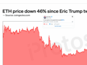 ETH has fallen nearly 50% since Eric Trump’s promotional tweet
