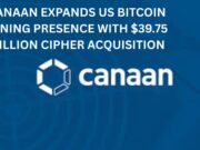 Canaan expands US crypto mining presence with $39.75 million cipher acquisition