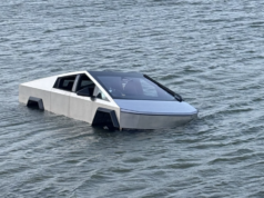 Someone drove a Tesla Cybertruck into a lake to test ‘Wade Mode.’ It didn’t end well.