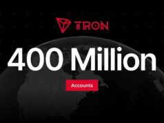 TRON Surpasses 400 Million Accounts as Total Transfer Volume Nears $30 Trillion